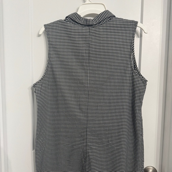 LIZ Claiborne Golf Dress Black and White Checkered Size 12 Sleeveless Midi - Picture 13 of 14